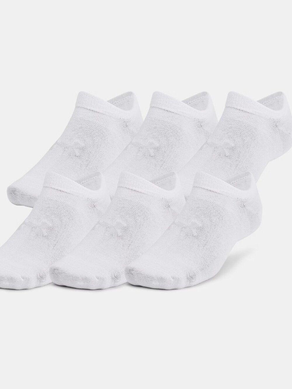 Under Armour White No Show Socks - 6 Pack